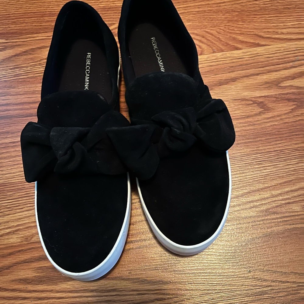 Rebecca Minkoff Black Flats with Bow Detail